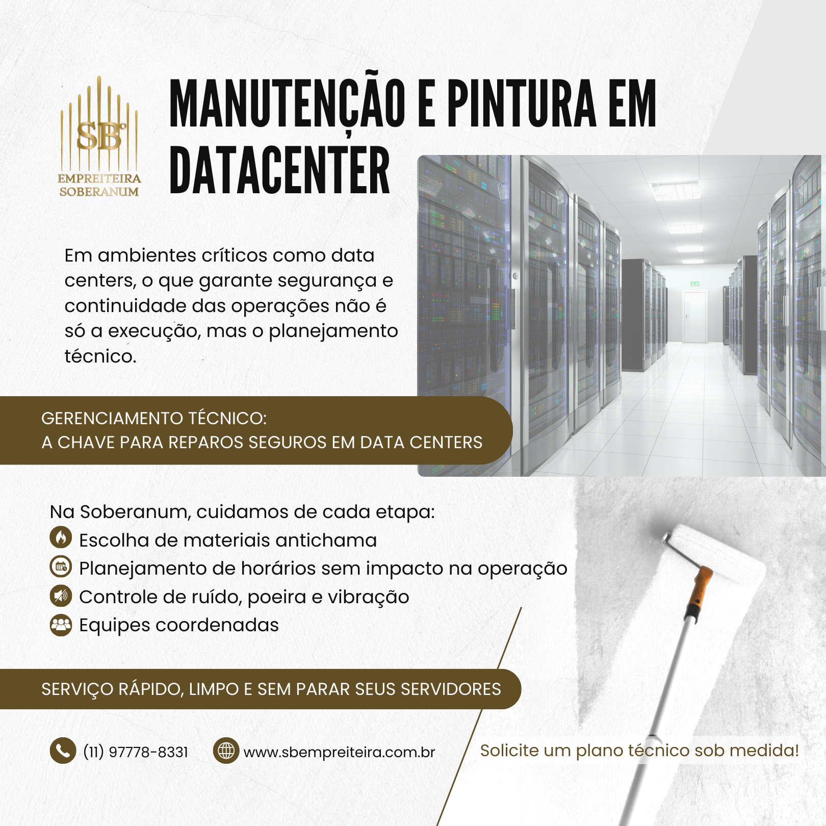 Reparos e Pintura em Data Centers